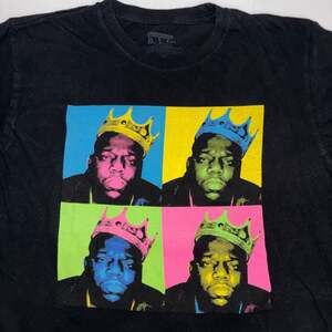 The Notorious B.I.G. Biggie Smalls Portrait Pop Art Graphic T-Shirt XL